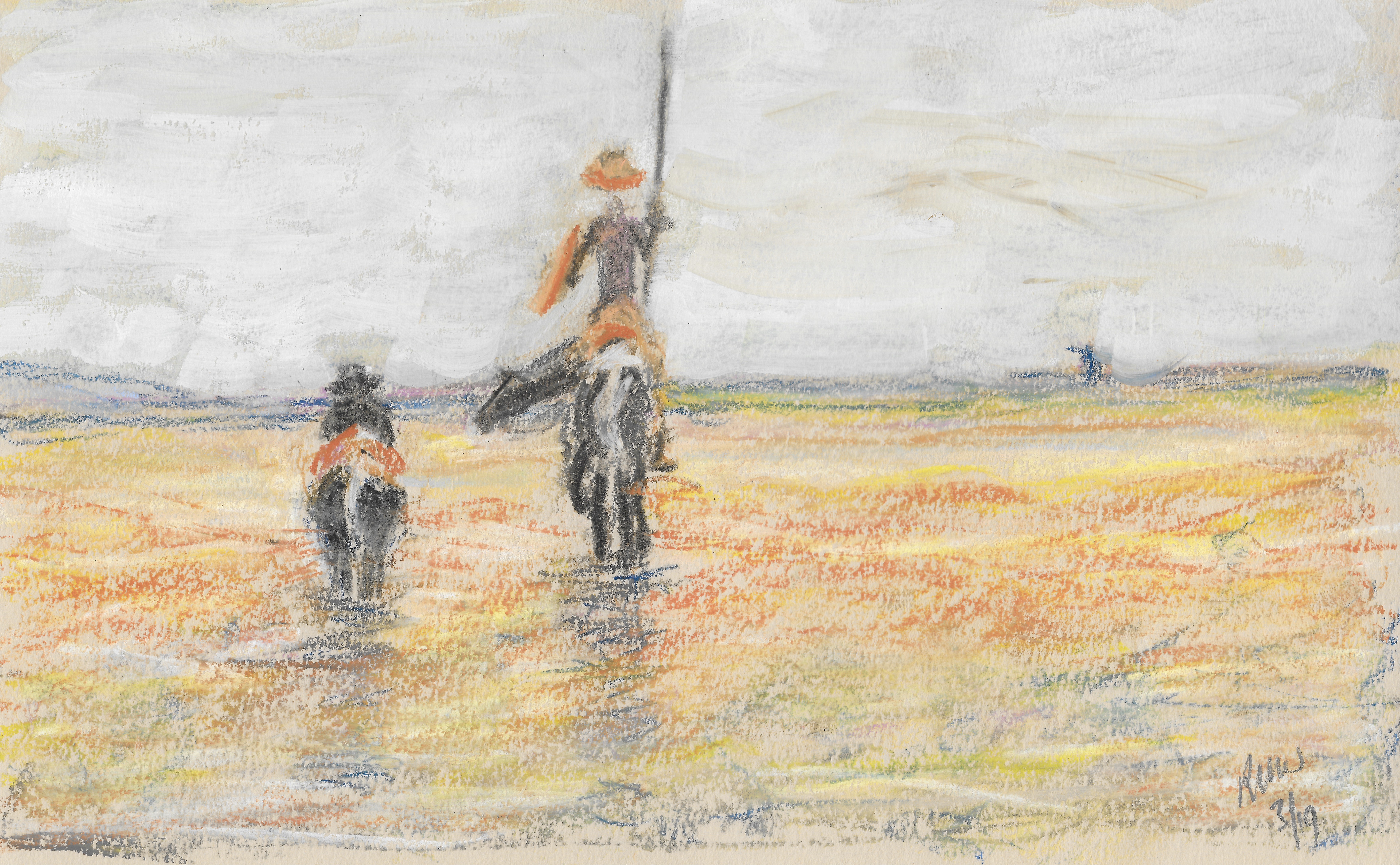 Don Q & Sancho - after Marcel Pajot