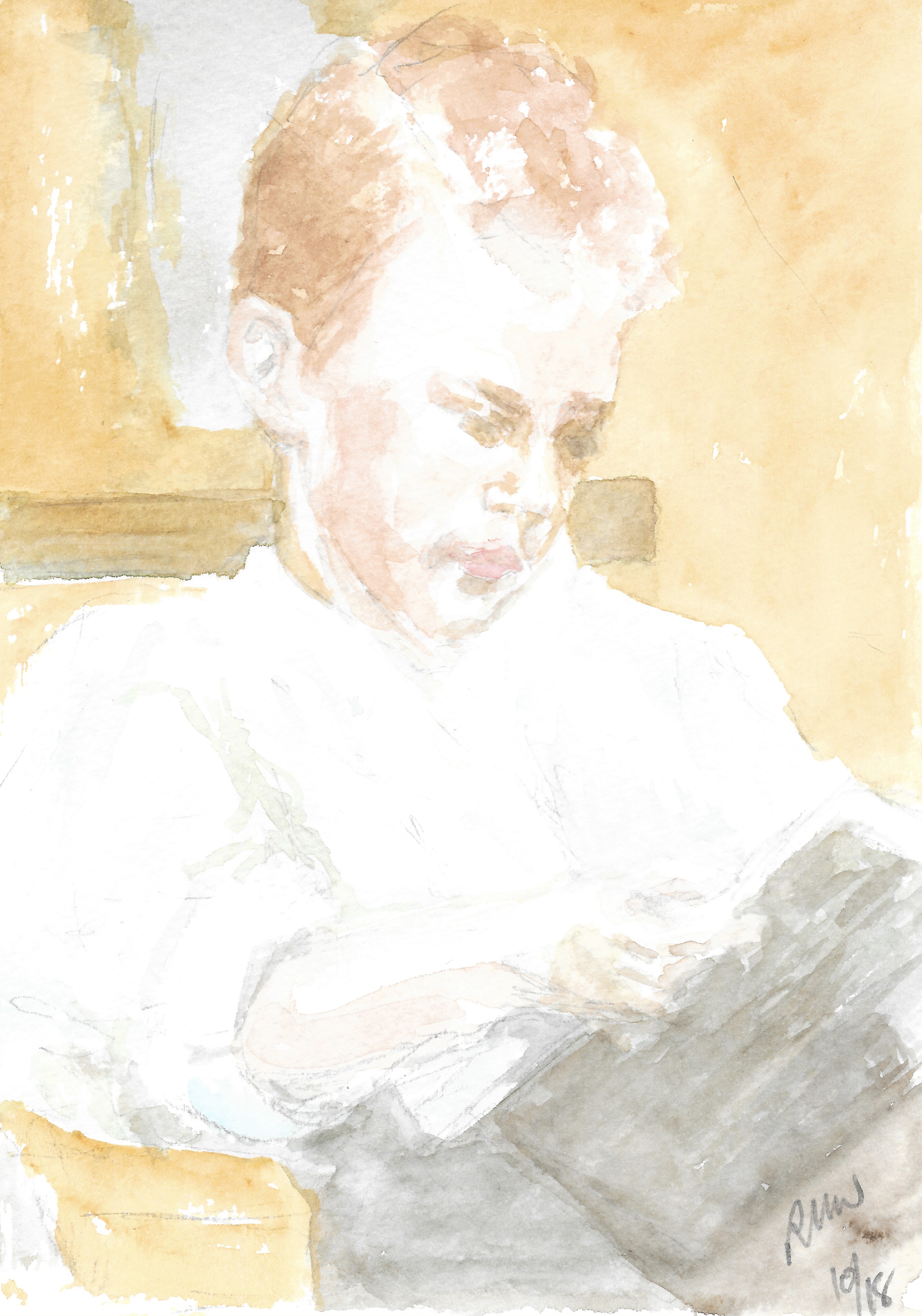 Nose in a book - after Carolyn Anderson